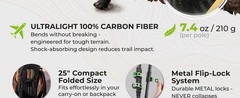 Trekology 3K Carbon Fiber Trekking Poles (210g) – Pair of Ultralight Hiking