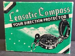 Lensatic Compass Vintage Original Box Pouch Instruction Your Direction Protector
