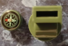 SURVIVAL COMPASS Whistle Storage Compartment Great Stocking Stuffer Free Ship