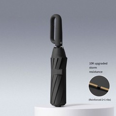 Automatic Open Close Umbrella with 10 Strong Ribs and a Hands Hook Handle