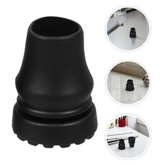 8Pcs Walking Cane Protective Covers Durable Non Slip Crutch Tips Black PVC