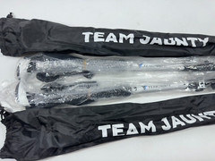 2-Team Jaunty Trekking Hiking Poles Lightweight Aluminum Alloy 135Cm Collapsable