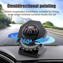 Marine Compass for Boats Glow-in-the-dark Car Compass Ball Dash Mount Adjustable