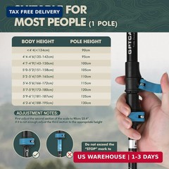 GPTCAMP Collapsible Hiking Sticks,Lightweight Folding Trekking Poles,Adjustable