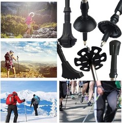 Hiking Pole Tips, Walking Stick Rubber Tips Trekking Poles 6Pcs Replacement