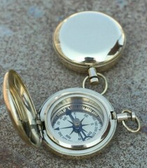 Lots of 3 PC’s Solid Brass 2.5 Inch Push Button Nautical Vintage Pocket Compass