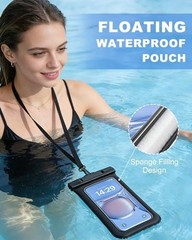 Floating Waterproof Phone Pouch 2 Pack, IP68 Waterproof Phone Case 7.2 inch