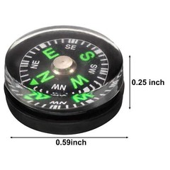 200Pcs Mini Pocket Button Compass for Hiking Camping Boating Watch Band Paracord