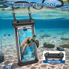 2 Pack Waterproof Phone Pouch, IP68 Waterproof Phone Cases Floating Up to 8.5″