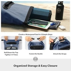 5/10/25/30/40/55L Waterproof Dry Bag- Roll 30L 30l Navy Blue (With Phone Case)