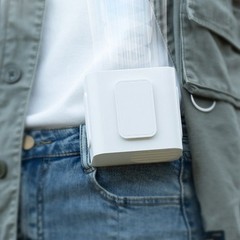 3600mAh Portable Waist Fan with Flashlight and 4 Speed Natural Wind Modes