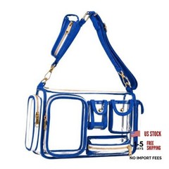 Clear Bag Stadium Approved 12x6x12 – Clear Crossbody Purse Royal Blue