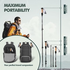 Nordic Walking Stick Set – Retractable Hiking Poles with Cork Grip & Flip Lock