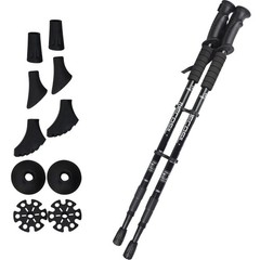 2X Trekking Poles Adjustable Nordic Walking Sticks Anti-shock Hiking Alpenstock