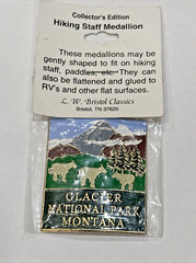 Lot of 4 Hike America Walking Stick Badges Mounts: Colorado Kings Canyon Glacier