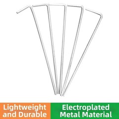 100PCS Heavy Duty Iron Ground Pegs 18.3cm Galvanized for All Weather Camping