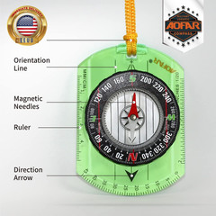 Orienteering Compass AF-362 for Hiking and Navigation, Professional Field Compas
