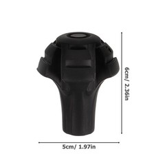 2Pcs Crutch Accessories Black Trekking Pole Tips Replacement Walking Stick Feet