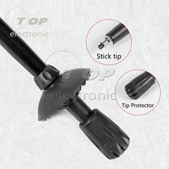 Collapsible Tri-fold Trekking Hiking Poles Aluminium Walking Stick Anti-Shock