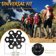 Rubber Trekking Pole Tips 4pcs Walking Hiking Stick Tips Snowflake Powder San…