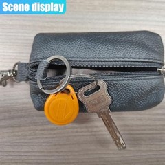 Leather Car Key Case Holder, Auto Smart Key Fob Protector Pouch with Black
