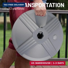US Weight Durable 50 Pound Fillable Umbrella Base Designed to be Used with a Pat