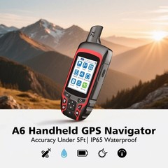 A6 Handheld GPS for Hiking, Rugged Waterproof GPS Navigator Track Navigation
