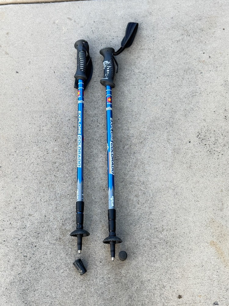 Set of Wilcor Explore Colorado Aluminum Trekking Poles 105-135CM … 10R