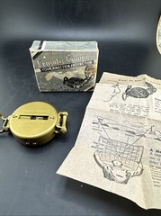 VINTAGE Lensatic Engineer Compass Your Direction Protector Original Box Parts 📦