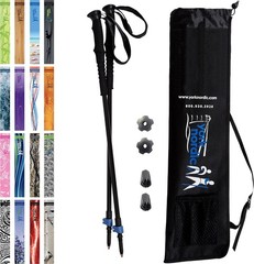 Ergonomic Cushion Grip Hiking Poles with Travel Bag – Fits Heights 5’4″-6’2″