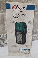 Garmin etrex Venture Portable Handheld Pocket GPS Green With Manual, Tested!
