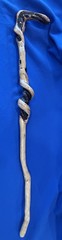 33” Hand Carved – Spiral Twisted Hiking Walking Stick Cane Snake Head Handle