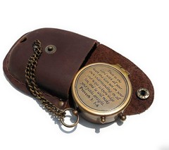 Trust in The Lord Engraved Compass, Proverbs 3: 5-16 Graduation Gift, Compass wi