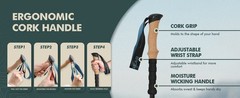 TPC 100% Carbon Fiber Hiking Poles, Telescopic Retractable Nordic Trekking