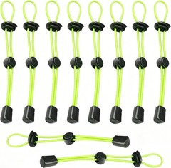 10PCS Elastic Hiking Stick Holders with Adjustable Length and Reflective Stripes