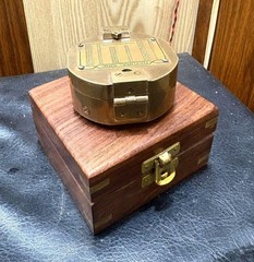 Antique Vintage Brass Solid Kelvin & Hughes 1917 Brunton Compass Handmade gift
