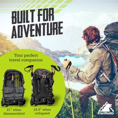 Trekking Poles – Lightweight 7075 Aluminum Hiking Poles for Women, Men & Seni…