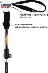 Aluminum Collapsible Ultralight Travel Trekking Hiking Pole for Men and Women (F