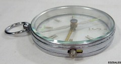 Vintage Clear Glass Handheld Hiking Camping Mapping Compass Made in Japan