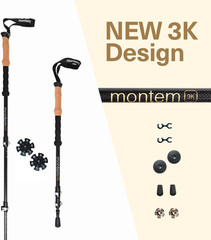 Ultralight 3K Carbon Fiber Trekking Poles – Shock Absorbing & Quick Lock Pair