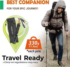 Trek-Z Cork Grip Trekking Poles – Lightweight & Adjustable