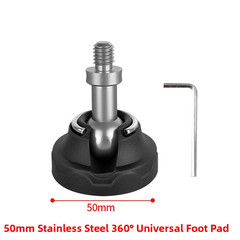 Tripod Foot Pads 360 Deg Adjustable 45mm or 50mm Plastic for Stability