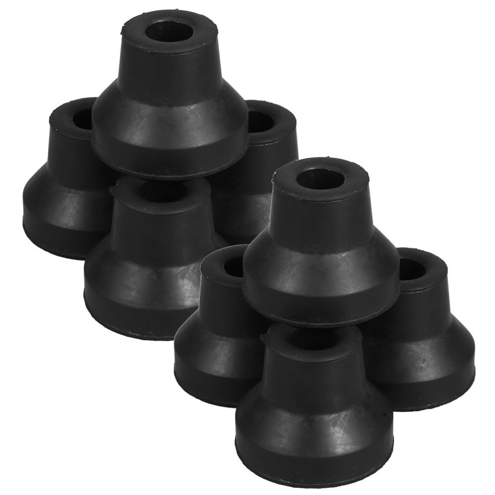 8Pcs Rubber Replacement Cane Tips for Crutches Non Slip Durable Black