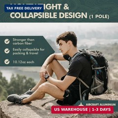 GPTCAMP Collapsible Hiking Sticks,Lightweight Folding Trekking Poles,Adjustable