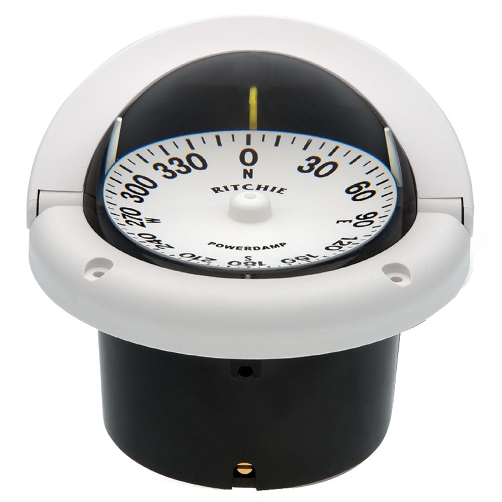 Ritchie HF-742W Helmsman Compass – Flush Mount – White HF-742W UPC 010342138255
