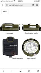 Bijia High Accuracy Metal Waterproof Military Lenstatic Sighting Compass Black