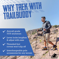 Trekking Poles – Lightweight, Collapsible Hiking Poles for Snowshoe & Backpackin
