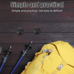 12Pcs Removable Hiking Pole Baskets Black Durable Plastic for Outdoor Sports