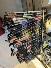 Outdoor Products foldable Trekking Walking Hiking Poles Sticks. Pairs only.