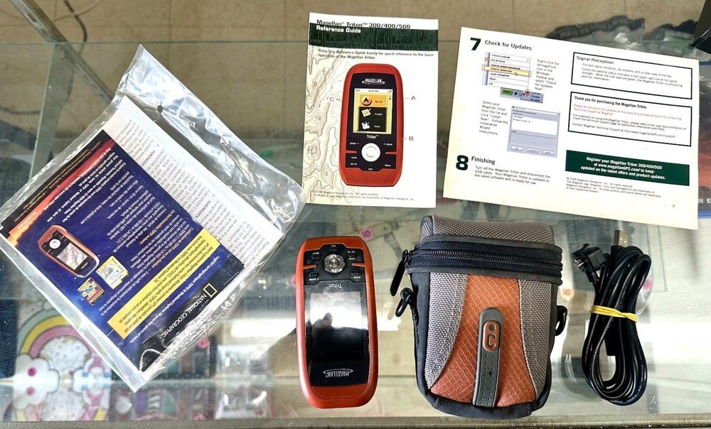 Magellan Triton 500 Handheld GPS W/ Manual & Cord – Color Screen ~ Hiking